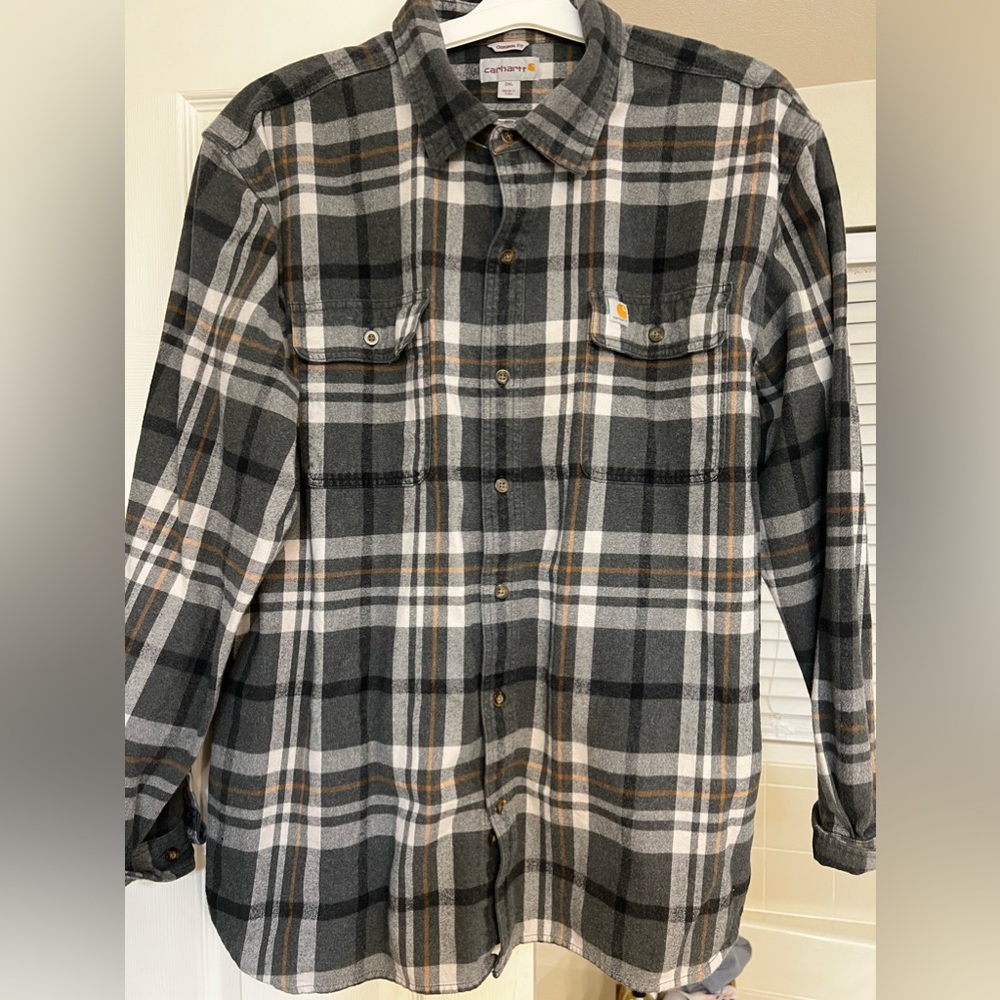 Carhartt Workwear Flannel, Xxl, Plaid Pattern Gem